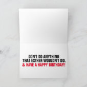 CARTE D'ANNIVERSAIRE AMUSANTE POUR LA PETITE AMIE (Intérieur)