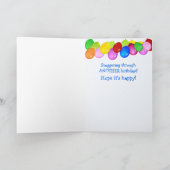 Carte d'anniversaire amusante pour le poulet de fê (Intérieur)