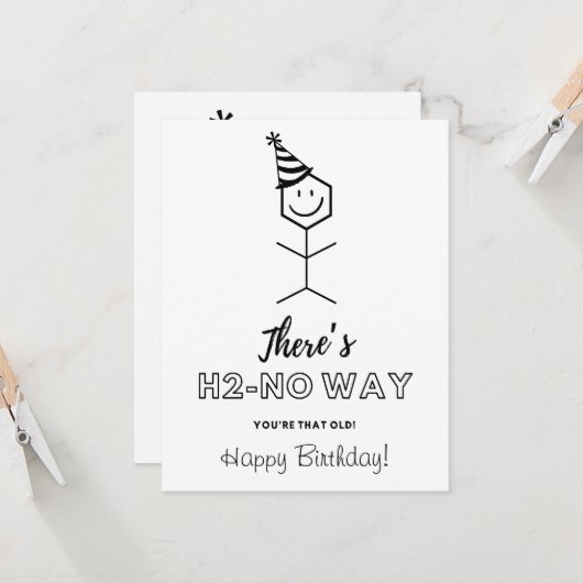Carte d'anniversaire amusante pour un chimiste vie (Devant/Arrière en situation)