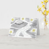 Carte d'anniversaire amusante pour un élève (Fleur jaune)