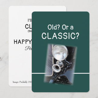 Carte d'anniversaire amusante pour une Bentley cla