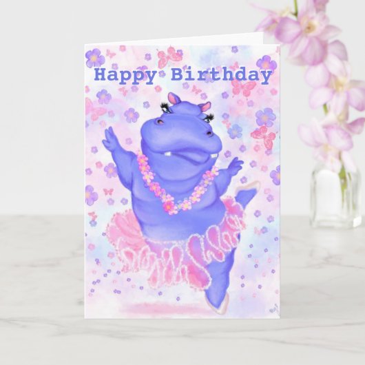 Carte d'anniversaire amusante Prima Ballerina Hipp (Orchidée)