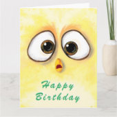 Carte d'anniversaire amusante Surprise yeux de pou (Devant)