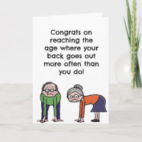 Carte d'anniversaire amusante Vieux âge