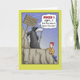 Carte d'anniversaire amusante : Vue spectaculaire