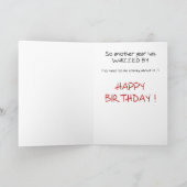 Carte d'anniversaire amusante : Whizizé par (Intérieur)