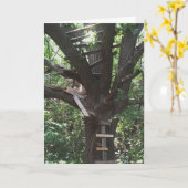 Carte d'anniversaire "Andy's Market Treehouse" (Fleur jaune)