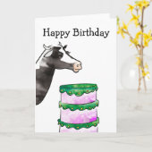 Carte d'anniversaire animale (Fleur jaune)