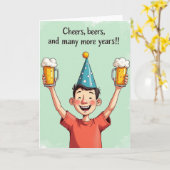 Carte d'anniversaire animée joyeuse (Fleur jaune)