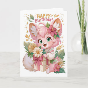 Carte d'anniversaire Animee Mignonne
