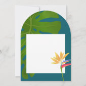 Carte d'anniversaire annuelle de Teal de paradis t (Dos)