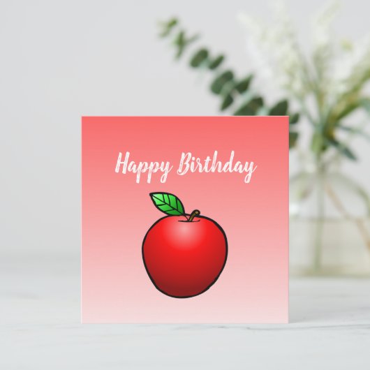 Carte d'anniversaire Apple (Debout devant)