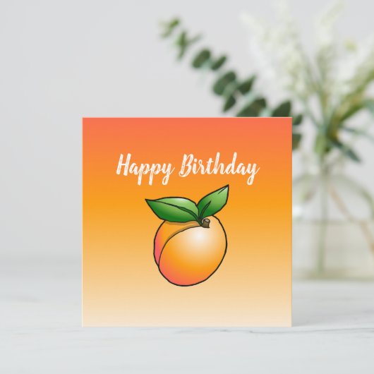 Carte d'anniversaire Apricot (Debout devant)