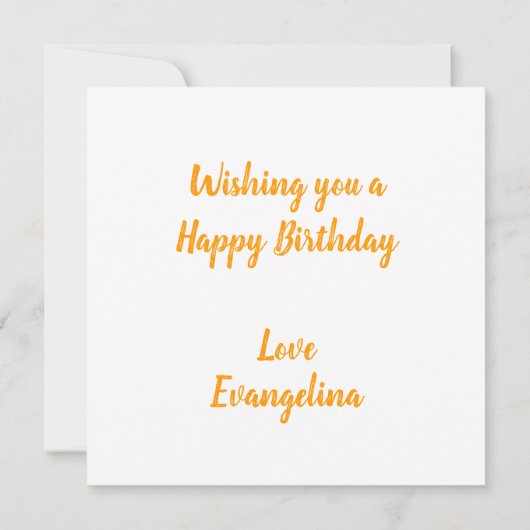 Carte d'anniversaire Apricot (Dos)