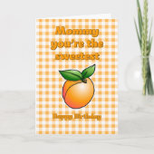 Carte d'anniversaire Apricot la plus sucrée (Devant)