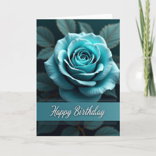 Carte d'anniversaire Aqua Bloom