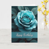 Carte d'anniversaire Aqua Bloom (Fleur jaune)