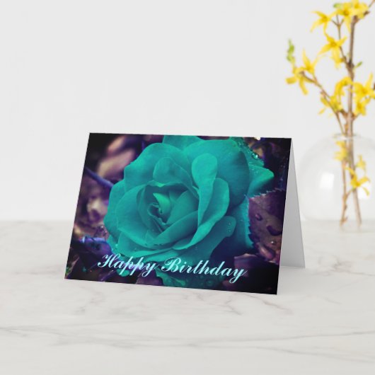 Carte d'anniversaire Aqua Flower Photography (Fleur jaune)
