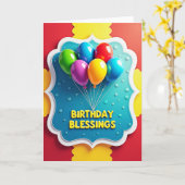 Carte d'anniversaire Aqua Frame (Fleur jaune)
