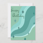 Carte d'anniversaire aqua ondulée  (Devant)