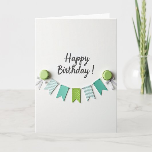 Carte d'anniversaire Aqua Pennant (Devant)