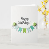 Carte d'anniversaire Aqua Pennant (Fleur jaune)