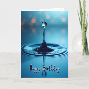 Carte d'anniversaire Aqua Ripple