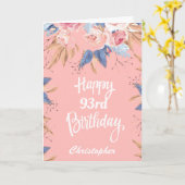 Carte d'anniversaire aquarelle botanique fleurs ro (Fleur jaune)
