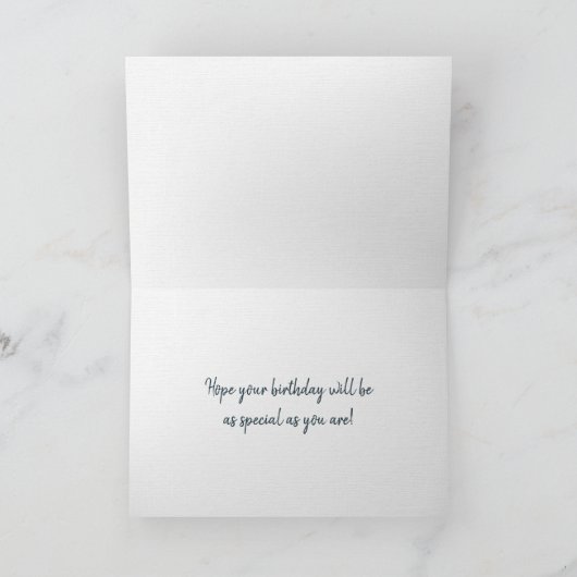 Carte d'anniversaire aquarelle cerf  (Intérieur)