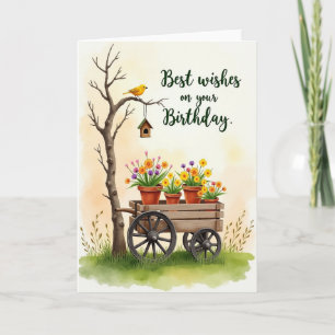 Carte d'anniversaire aquarelle joyeuse