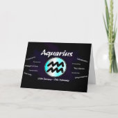 Carte d'anniversaire Aquarius (Devant)