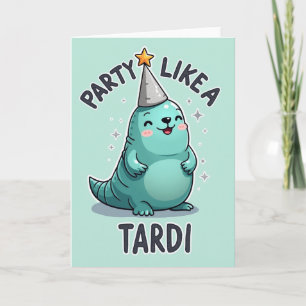 Carte d'anniversaire aquatique sarcelle