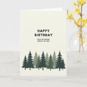 Carte d'anniversaire arborée (Fleur jaune)