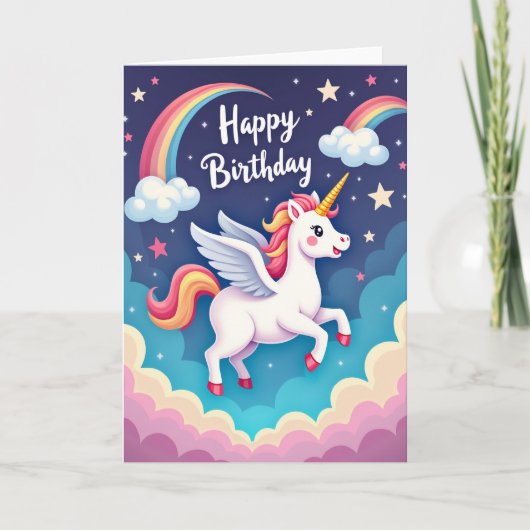 Carte d'anniversaire Arc-en-ciel de rêve (Devant)