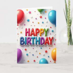 Carte d'anniversaire Arc-en-ciel Joyeuse