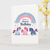 Carte d'anniversaire Arc-en-ciel Pastel (Fleur jaune)