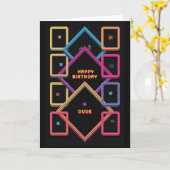 Carte d'anniversaire Arcade Glow (Fleur jaune)