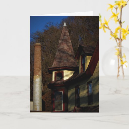 Carte d'anniversaire "Architecture" (Fleur jaune)