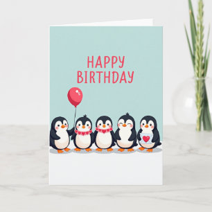 Carte d'anniversaire arctique mignonne