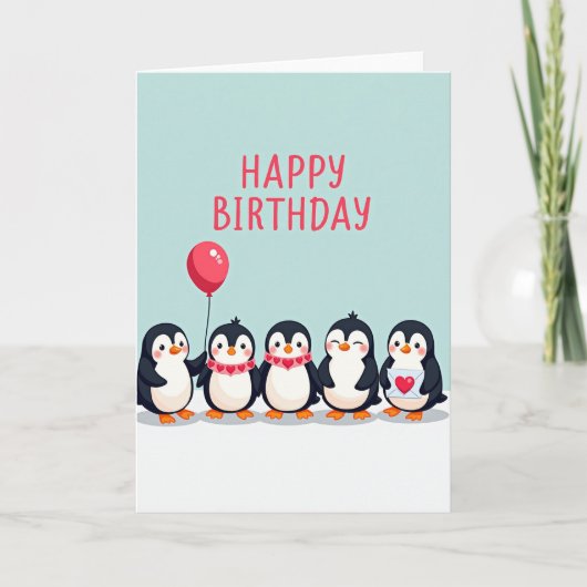 Carte d'anniversaire arctique mignonne (Devant)