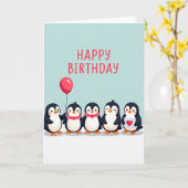 Carte d'anniversaire arctique mignonne (Fleur jaune)