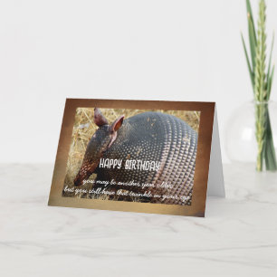 carte d'anniversaire armadillo humour photo art