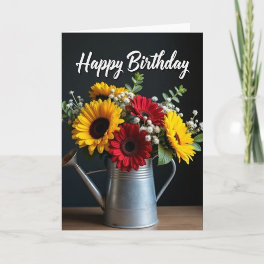 Carte d'anniversaire Arrosoir (Devant)