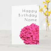 Carte d'anniversaire Art déco fleurs d'hortensia r (Fleur jaune)