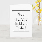 Carte d'anniversaire Art Déco Tip Top (Fleur jaune)