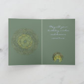 Carte d'anniversaire Art nouveau vintage (Intérieur)