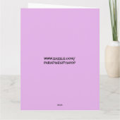 CARTE D'ANNIVERSAIRE ART ROSE VIOLETTE (Dos)