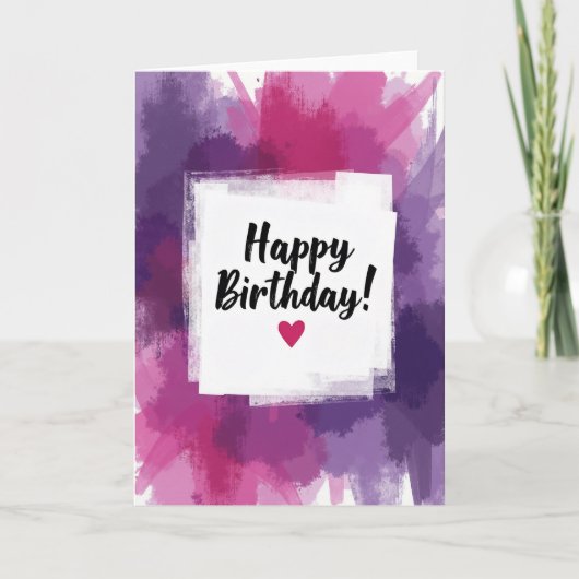 Carte d'anniversaire artisanale (Devant)