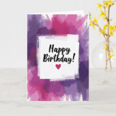 Carte d'anniversaire artisanale (Fleur jaune)
