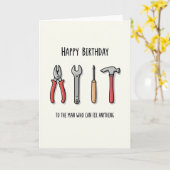 Carte d'anniversaire artisanat d'outils (Fleur jaune)